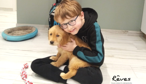 Antoine a eu son chien golden retriever