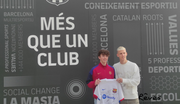 Guillaume a rencontré les joueurs du FC Barcelone