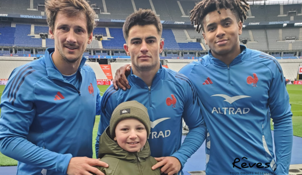 Paul a rencontré les joueurs de l'équipe de France de Rugby 