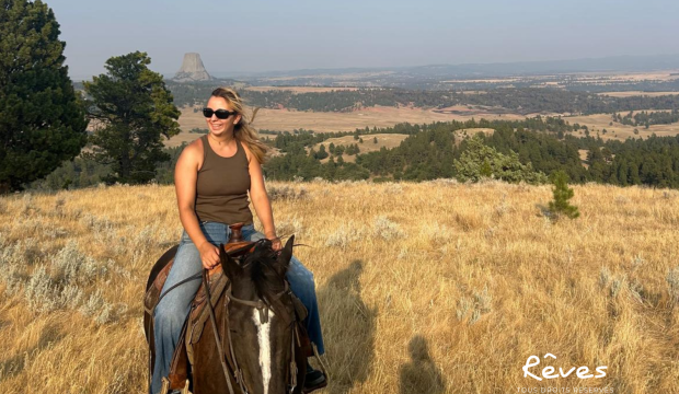 Elise a randonné à cheval aux Etats-Unis