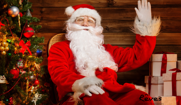 Chloé  a rencontré le Père Noël au Grand Parc d'Andilly