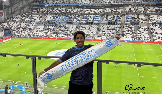 Joel a assisté à un match de l'OM et a rencontré l'équipe