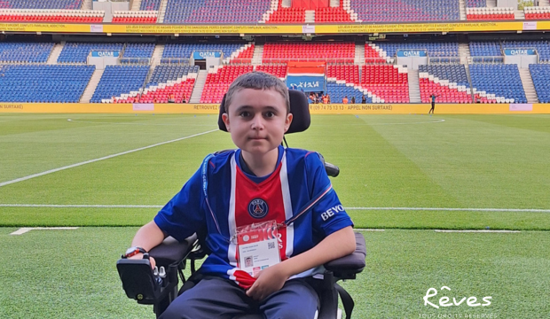 Gabin a rencontré l'équipe du PSG 