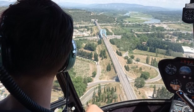 Marvin a fait un vol en hélicoptère