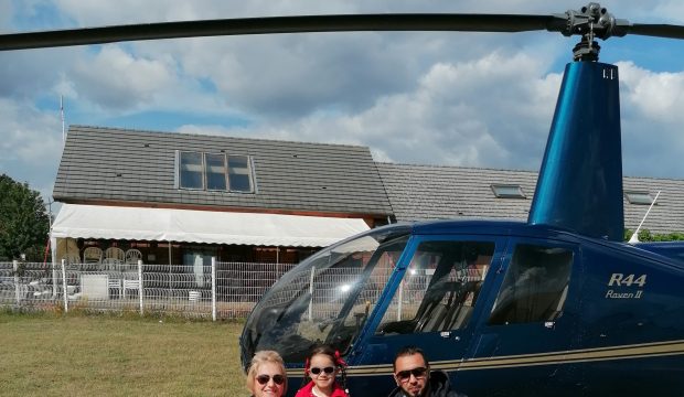 Sofia a fait un vol en hélicoptère