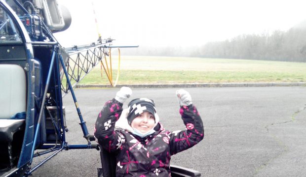 Romane a fait un vol en hélicoptère