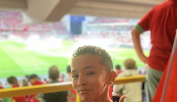 Imrane a assisté à un match de l'équipe de foot du Maroc