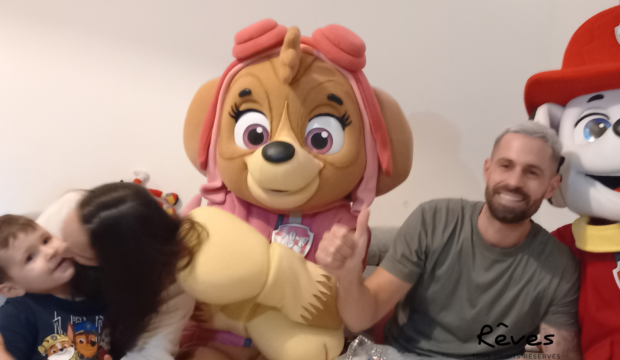 Wylan a rencontré les personnages de la Pat Patrouille